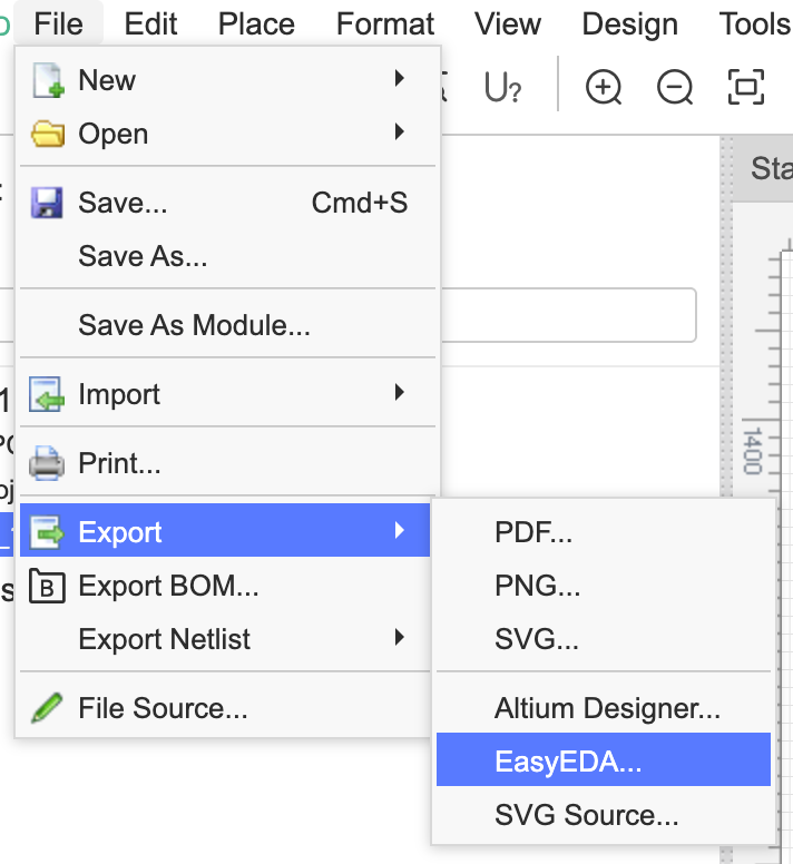 导出为EasyEDA格式